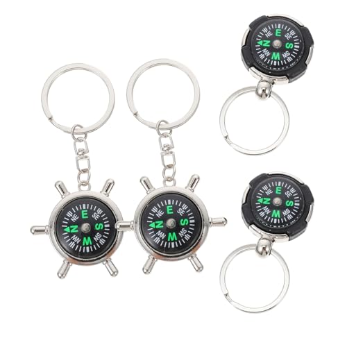 WRITWAA 4 Stück Ruder-Schlüsselanhänger Wander-Schlüsselanhänger Kompass-Schlüsselanhänger Mini-Rucksack-Schlüsselanhänger Wanderkompass Schlüsselanhänger Ornament Dekoration von WRITWAA