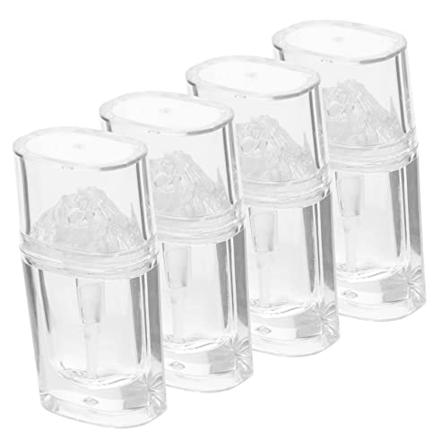 WRITWAA 4 Stück Leere Lippenpflege Röhrchen Transparente Lippenstift Flaschen für DIY Lip Gloss Reisebehälter Wiederverwendbare Applikatoren für Kosmetik und Pflegeprodukte von WRITWAA