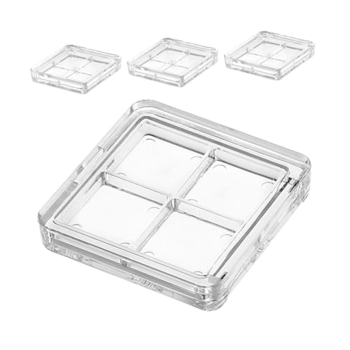WRITWAA 4 Stück Leere Schachtel Mit Lidschattenpuder Aufbewahrungsbox Für Lidschatten Leere Lidschattenpalette Leere Lidschattenschale Befüllbare Reise Make Up Palette Leere von WRITWAA