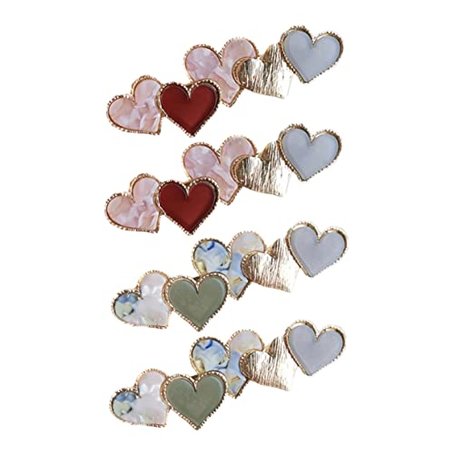 WRITWAA 4stücke Herz Alligator Clip Haarspangen Herz Alligator Haarnadel Entenschnabel Clip Frauen Entenschnabel Kopfschmuck Für Partys Hochzeiten von WRITWAA