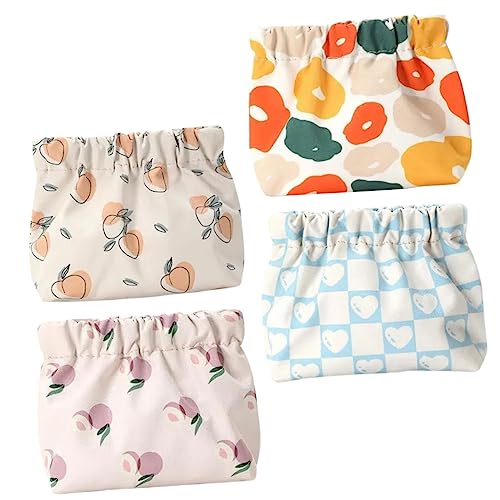 WRITWAA 4stücke Reise-Make-up-Tasche Mit Reißverschluss Mini-Kosmetiktasche Für Damen Aufbewahrungstasche Für Schmuck Und Lippenstift Aus Oxford-verbundgewebe von WRITWAA