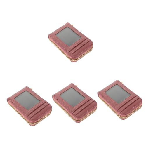 WRITWAA 4stücke Kreditkartenetui RFID Reißverschluss Modisches Kartenetui Aus Pu Und Kompakt Und Leicht Für Reisen Herren Und Damen Mit Praktischem Stauraum Für Karten von WRITWAA