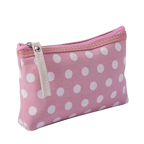 WRITWAA 4stücke Canvas-Tasche Mit Reißverschluss Kleine Schminktasche Aus Canvas-Stoff Reise-Kosmetiktasche Mit Punktemuster Zum Verstauen Von Sonnenbrillen Und Künstlerbedarf Kompakt von WRITWAA