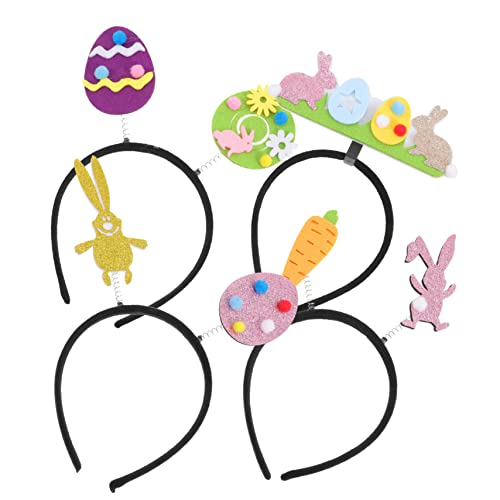 WRITWAA Ostern Stirnband 4 Pack Cartoon Stil Ostern Headwear Haar Band Dekorationen Für Party von WRITWAA