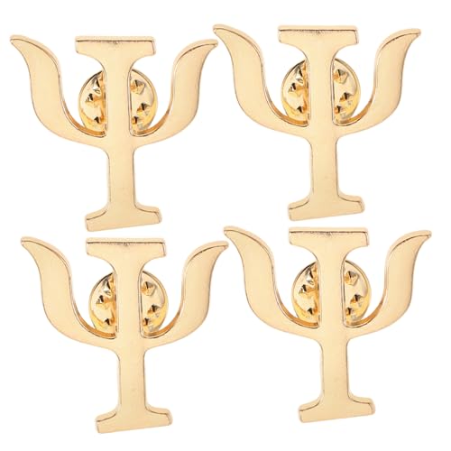 WRITWAA 4 Stück Psychologie Broschen Kreative Letter Pin Legierung für Rucksäcke Socken und Pullover Einzigartiges Symbol für Männer und Frauen Elegantes Accessoire für von WRITWAA