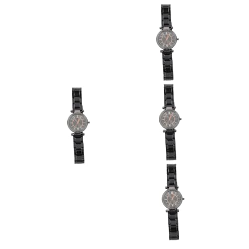 WRITWAA 4 Stück Quarzuhr Mit Stahlband Uhr Für Mädchen Weibliches Handgelenk Trendige Armbänder Für Frauen Mädchen Spielzeug Uhren Für Frauen Smartwatch Armbanduhr Uhren Für Kinder Glas von WRITWAA