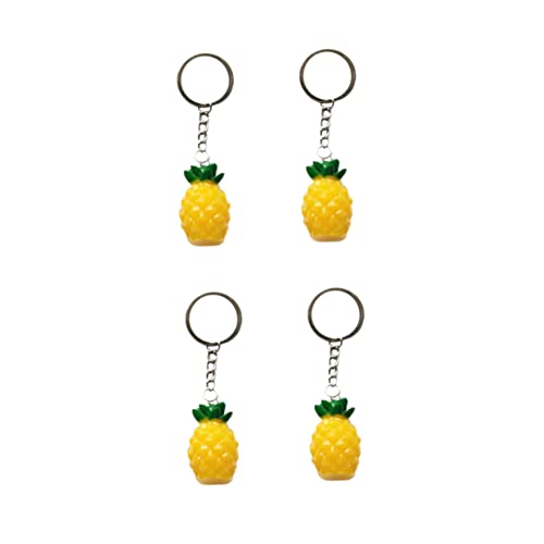WRITWAA 4 Stück Schlüsselanhänger Ananas-Anhänger Fruchtschmuck Ananas-Verzierung schlüsselanhänger -Anhänger Yellow von WRITWAA