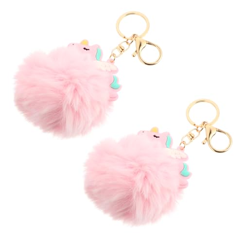 WRITWAA 4 Stück Schlüsselanhänger Handy Geldbörse Handy-geldbörsen Herren Geldbörse Cartoon-geldbörse Anhänger Für Männer Taschenanhänger Herren Anhänger Schlüsseletui Plüsch Rosa von WRITWAA