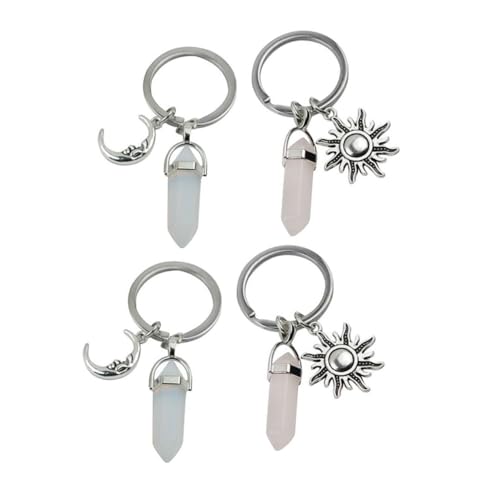 WRITWAA 4 Stück Schlüsselanhänger Retro-Schlüsselanhänger Schlüsselanhänger für Paare Lanyards weinachts geldgeschenke Weihnachten Schlüsselbund Mond-Charm-Schlüsselanhänger von WRITWAA
