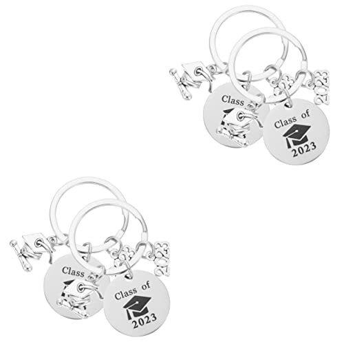 WRITWAA Abschluss-schlüsselanhänger 4 Stück Schlüsselanhänger Taschenanhänger Abschlussgeschenk Klasse 2023 Schlüsselbund Ich Habe Meinen Abschluss Gemacht Für Abiturienten Ältere Rostfreier Stahl von WRITWAA