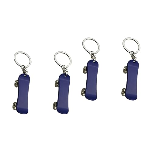 WRITWAA 4stücke Skateboard Schlüsselanhänger Aus Hochwertigem Kreativer Schlüsselhalter Für Autoschlüssel Taschen Dekoratives Blau von WRITWAA