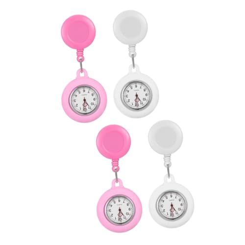 WRITWAA 4 Stück Schwesterntisch Taschenuhr Für Damen Digitaluhr Für Frauen Taschenuhren Für Herren Uhren Für Krankenschwestern Revers Brosche Uhr Damenuhr Aufclipsen Frauen Uhren Fob Quarz von WRITWAA