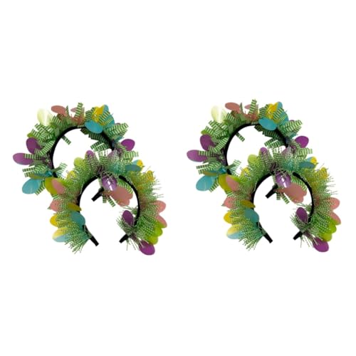 WRITWAA 4 Stück -Stirnband karneval haarreif haarband karneval Kopfschmuck Ostern fasching kopfschmuck festival haarschmuck Urlaub Stirnbänder Osterkopfschmuck Partyzubehör Plastik von WRITWAA