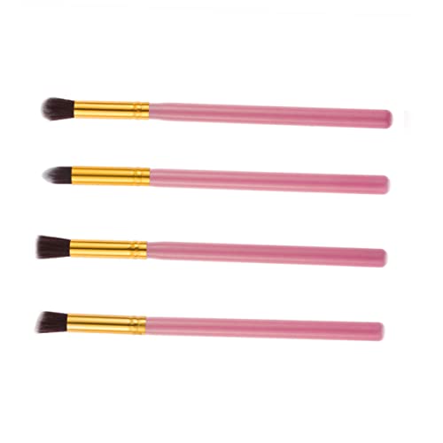 WRITWAA 4 Stück Lidschattenpinsel für Augen Make Up Weiche Pferdehaare Tragbares Kosmetik Werkzeug für Blending Lidschatten und Eyeliner von WRITWAA