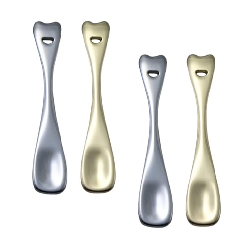 WRITWAA 4 Stück Teiliges Gesichtspflege Spatel Metall Kosmetik Löffel für Cremes Masken Wiederverwendbare Make Up Utensilien und Diy Schönheitswerkzeuge für Hautpflege von WRITWAA