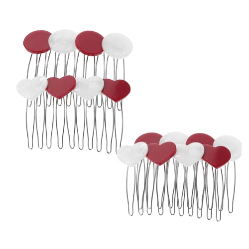 WRITWAA 4 Stück Teiliges Herzförmige Haarspangen Aus Leichtem Acetat Kleine Rote Und Weiße Haarclips Mit Rundem Design Modische Haarkämme Für Mädchen Und Teens Für Partyfrisuren WRITWAA 4 Stück Teiliges Herzförmige Haarspangen Aus Leichtem Acetat Kleine Rote Und Weiße Haarclips Mit Rundem Design Modische Haarkämme Für Mädchen Und Teens Für Partyfrisuren von WRITWAA