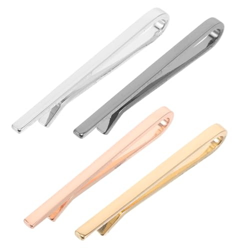 WRITWAA 4 Stück Teiliges Set Necktie Pin Hochwertige Krawattenklammer für Herren Scarf Zubehör für Hochzeit Party Meeting und Geschäftsnutzung Roségold von WRITWAA
