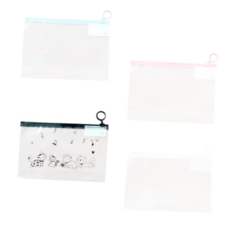 WRITWAA 4 Stück Transparente Reißverschluss Taschen für Maskenaufbewahrung Bunte Organizer für Schule und Büro Vielseitige Dokumententaschen für Erwachsene WRITWAA 4 Stück Transparente Reißverschluss Taschen für Maskenaufbewahrung Bunte Organizer für Schule und Büro Vielseitige Dokumententaschen für Erwachsene von WRITWAA