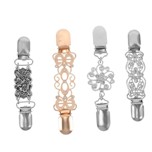 WRITWAA 4 Stück Vintage Strickjackenclips aus Langlebiger Legierung Stilvolle Schal Pulloverhalter für Damen Multifunktionale Broschen mit Europäischem Design für Sichere Befestigung und WRITWAA 4 Stück Vintage Strickjackenclips aus Langlebiger Legierung Stilvolle Schal Pulloverhalter für Damen Multifunktionale Broschen mit Europäischem Design für Sichere Befestigung und von WRITWAA