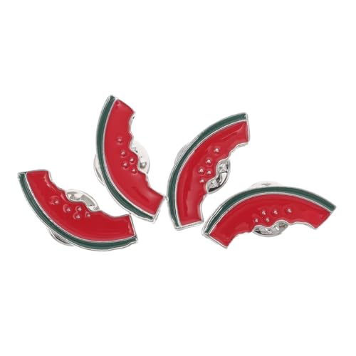 WRITWAA 4stücke Wassermelonen-anstecknadeln Aus Emaille Kreative Broschen Aus Zinklegierung Für Damen Pullover Schals Hüte Sommerparty-dekoration Lustiger Schmuck von WRITWAA