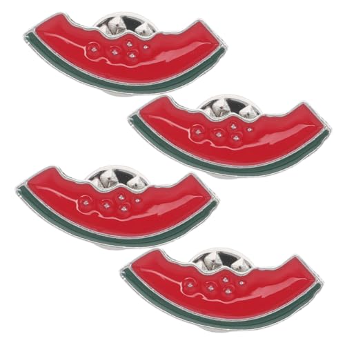 WRITWAA 4 Stück Wassermelonen broschen Bunte Emaille Frucht Anstecknadeln Leichte Zinklegierung Modische Cardigan Clips Süße Schmuck Accessoires für Damen Sommer Outfits von WRITWAA