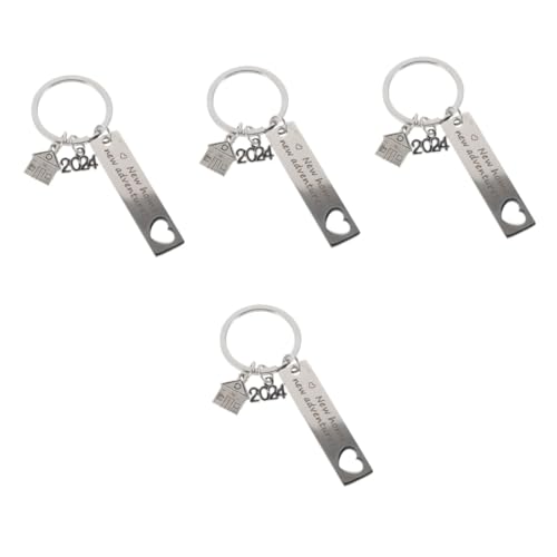 WRITWAA Schlüsselanhänger 4 Die Einweihungsparty Für Den Einzug Schließen Schlüsselanhänger Für Zu Hause Schlüsselbund Heimdekoration Taschenanhänger Taschenornament von WRITWAA