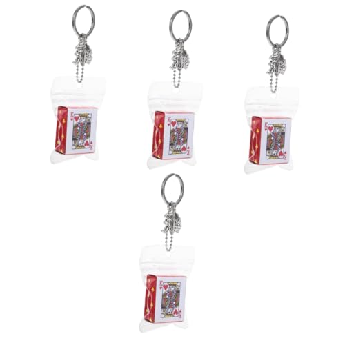 WRITWAA 4 Stück rucksackbeutel Keychain Handtasche Schlüsselanhänger Mini-Clown-Schlüsselanhänger Taschenanhänger Geldbörse Charme Rucksack-Schlüsselanhänger Papier von WRITWAA