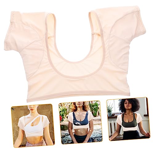 WRITWAA 4 Stück underwrap Schweißhemmend dessouss reizwäsch jogginganzug unterwolle rechen anti schweiß achseln Deo-Pads Unterarm BHs für Damen Damenweste Männerunterwäsche Outfit von WRITWAA