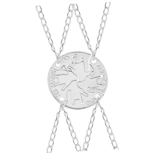 WRITWAA 4 Stücke Freundschaftsneklace für Mädchen Abschlussgeschenk Halskette Silber für Geburtstage Hochzeiten und Besondere Anlässe von WRITWAA