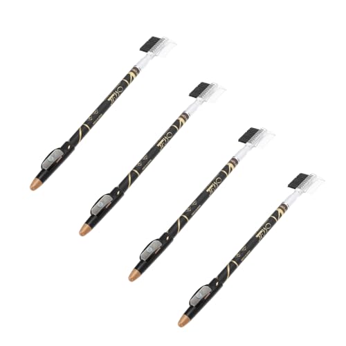 WRITWAA 4stücke Teilige Augenbrauenstifte Mit Bleistiftspitzer Make-up-tools Für Frauen Naturgetreue Augenbrauenform Hochwertige Materialien Komfortables Tragen von WRITWAA