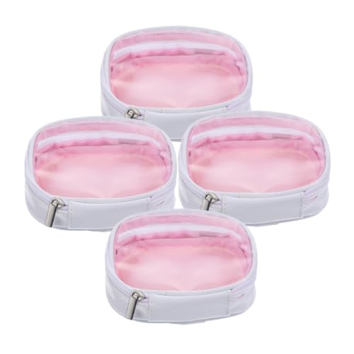 WRITWAA 4stücke Reise Kosmetiktasche Mit Reißverschluss Tragbares Schminktäschchen Für Damen Wiederverwendbarer Kulturbeutel Make-up Tasche Für Reisen Schminkbehälter Mit Zipper von WRITWAA