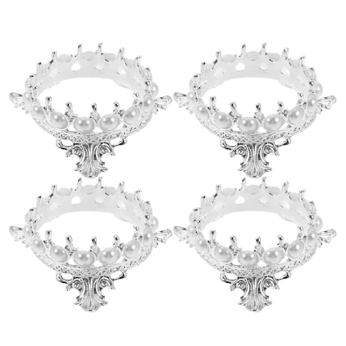 WRITWAA 4-teiliger Nagelbürstenhalter mit Krone: Retro-Maniküre-Stift-Organizer mit Kunstperlen – Make-up-Pinselständer für Nagelkunst-Werkzeuge im Salon und zu Hause von WRITWAA