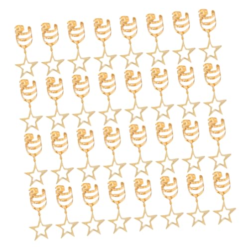 WRITWAA 40 Stück Dreadlock Schmuck mit Lochstern Anhängern Verstellbaren und Clips für und Mädchen für Verschiedene Anlässe und Haartypen von WRITWAA