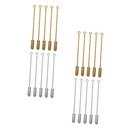 WRITWAA 40 Stück Teiliges Sicherheitsnadeln Broschennadeln aus Vielseitige DIY Anstecknadeln für Kleidung Pullover Schals Schmuck Broschen in Gold und Silber von WRITWAA