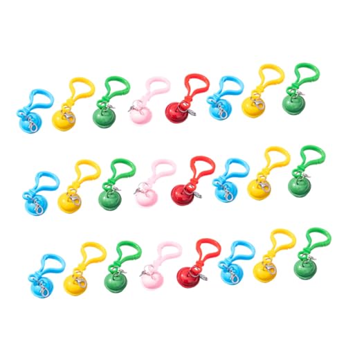 WRITWAA 48stücke Teiliges Bunte Glöckchen Schlüsselanhänger Deko Für Taschen Schlüsselanhänger Mit Glocken Mischfarben Langlebig Klarem Für Bastelprojekte Und von WRITWAA