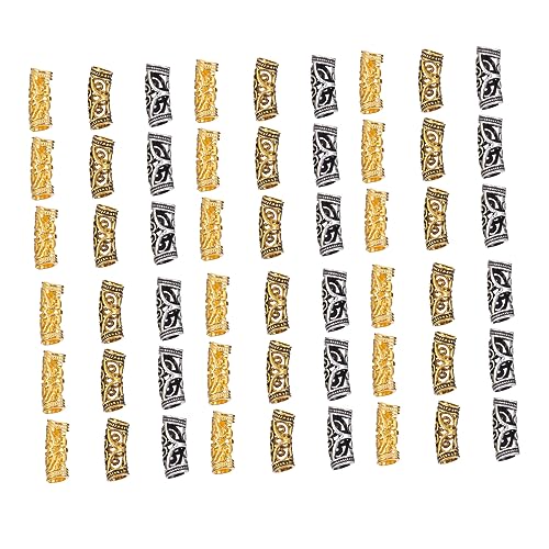 WRITWAA 48 Stück Teiliges Dreadlocks Ringe Set aus Legierung Einfache Haarschmuck Zubehör für Zöpfe und Kreative Diy Frisuren für Partys und Besondere Anlässe von WRITWAA
