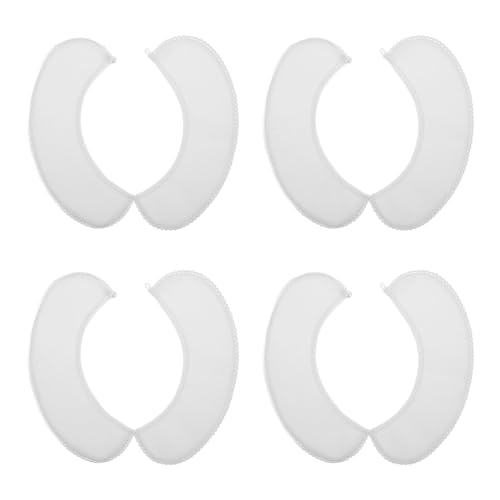 WRITWAA 4Pcs Weiße Gefälschte Kragen Halbe Hemd Bluse Abnehmbarer Falsches Kragen Hemd Dekorative Kragen Dickey Kragen von WRITWAA