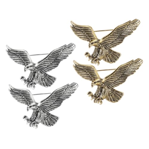 WRITWAA 4Stücke Eagle Brosche Teiliges Antikem Reverspin für Hochzeit Besondere Anlässe Elegantes Accessoire für Männer Frauen Handwerkskunst von WRITWAA