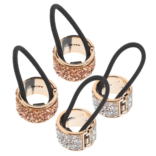 WRITWAA 4stücke Haarseil Mit Strasssteinen Elastische Haargummis Pferdeschwanzschnalle Für Frauen Und Mädchen Haarschmuck Für Party Und Alltag von WRITWAA