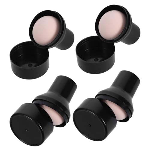 WRITWAA 4Stücke Pilzform Make Up Puder Applikatoren Wiederverwendbare Kosmetik Schwämme Für Gleichmäßiges Make Up Hautfarbene Puderquasten Mit Halter Für Damen von WRITWAA