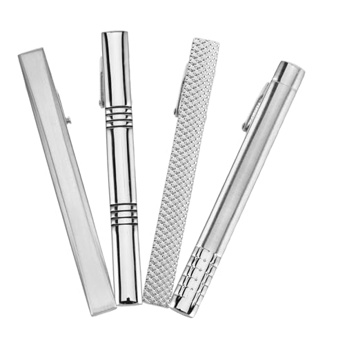 WRITWAA 4stücke Herren Krawattenklammern Aus Metall Krawattennadeln Für Geschäft Hochzeit Formelle Anlässe Winddicht Langlebig Für Krawattengrößen von WRITWAA