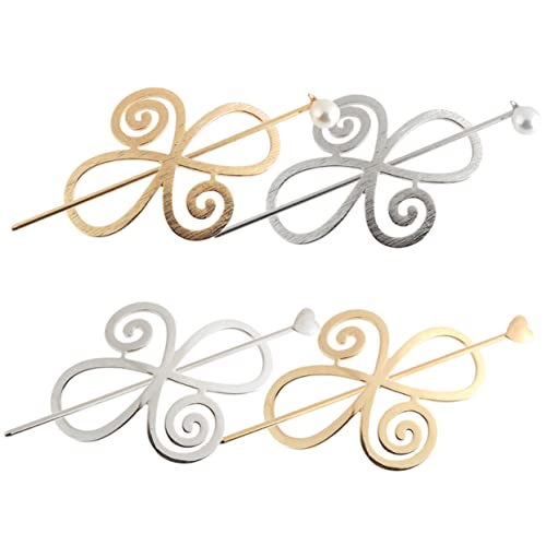 WRITWAA 4sätze Haarstab-clip Mit Stab Für Damen Haarspange Aus Clip Für Haare Haarspangen Für Hochzeit Party Abschlussball Abendveranstaltung Styling Zubehör von WRITWAA
