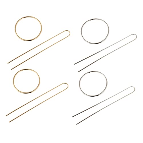 WRITWAA 4sätze U-förmige Haarnadeln Haargabeln Für Dutt Haarstäbe Aus Legierung Einfache Haarnadeln Haar-accessoires Für Mädchen Und Frauen von WRITWAA