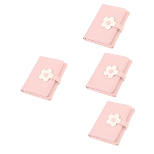 WRITWAA 4stücke Damen Portemonnaie Aus Pu-Leder Stilvolles Dreifach Gefaltetes Wallet Mit Blumenmuster Kartenhalter Und Münzfach Für Mädchen Und Frauen Für Alltag von WRITWAA