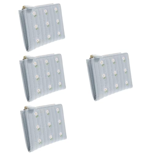 WRITWAA 4stücke Und Praktisch Damen Geldbörse Mit Münzfach Und Schlüsselanhänger Stilvolles Portemonnaie Für Karten Münzen Und Schlüssel Für Unterwegs von WRITWAA