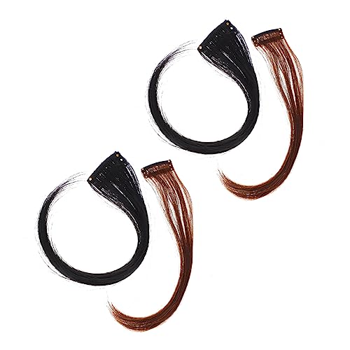 WRITWAA 4stücke Mädchen Perücke Patch Aus Hochtemperaturseide Natürliche Frauen Bang Perücke Seitlicher Bang Patch Für Frauen Haarknalle Für Bezauberndes Aussehen von WRITWAA