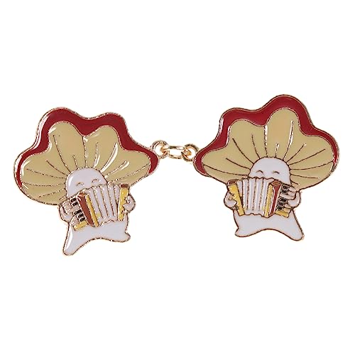 WRITWAA 4stücke Mushroom Brosche Für Damen Niedlicher Strickjacken Clip Anstecknadel Für Kleidung Für Schals Pullover Festlichkeiten Leicht Sicher Und Langlebig Perfektes Für von WRITWAA