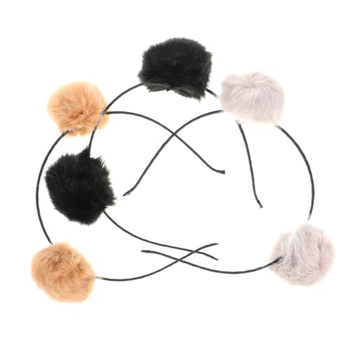 WRITWAA 4stücke Pompom Stirnband Für Junge Mädchen Mit Katzenohren Flauschige Kopfbedeckung Partyaccessoire Gemischter Stil WRITWAA 4stücke Pompom Stirnband Für Junge Mädchen Mit Katzenohren Flauschige Kopfbedeckung Partyaccessoire Gemischter Stil von WRITWAA