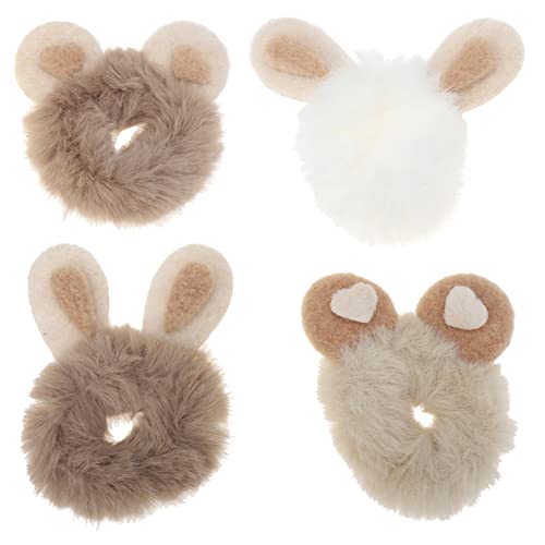 WRITWAA 4stücke Schöner Hasenohr Haarring Haargummi Für Mädchen Elastischer Haarring Mit Dekorativen Haar Ringen Geschmeidig Haar Seile Für Various Anlässe von WRITWAA