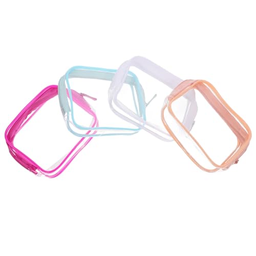WRITWAA 4stücke Transparente Kulturtasche Reißverschluss Organizer-Tasche Für Reise Und Make-up Kosmetiktasche Für Damen Wiederverwendbar Für Kosmetika Und Toilettenartikel von WRITWAA